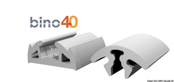 Profilo parabordo BINO 40 grigio - 12 mt - 44.046.00