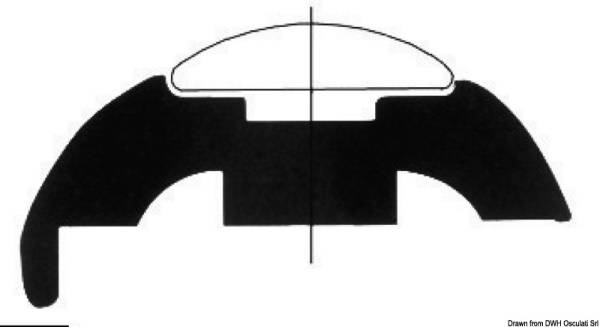 Base per profili PVC bianco 50 mm - 44.480.21