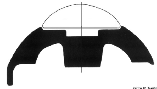 Base per profili PVC bianco 60 mm - 44.480.22