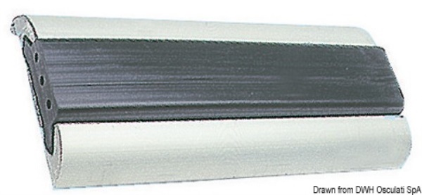 Profilo parabordo alluminio anodizzato 75 x 15 mm (barre da 6 m) - 44.494.10