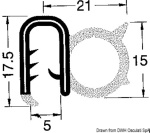 Osculati - Profilo PVC per bordare nero 50 m