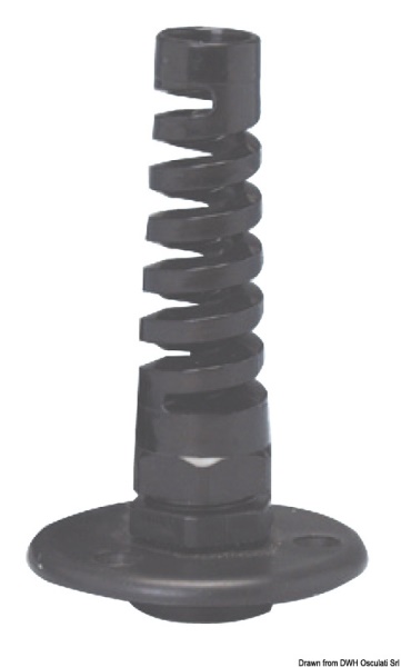 Kit passaparatia in nylon nero e flangia inox - 45.028.23