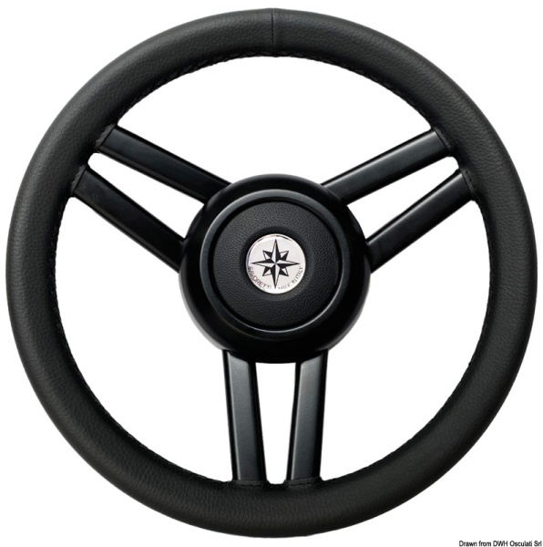 Volante Ghost 3 razze Ø mm 350 pelle nera - 45.155.01