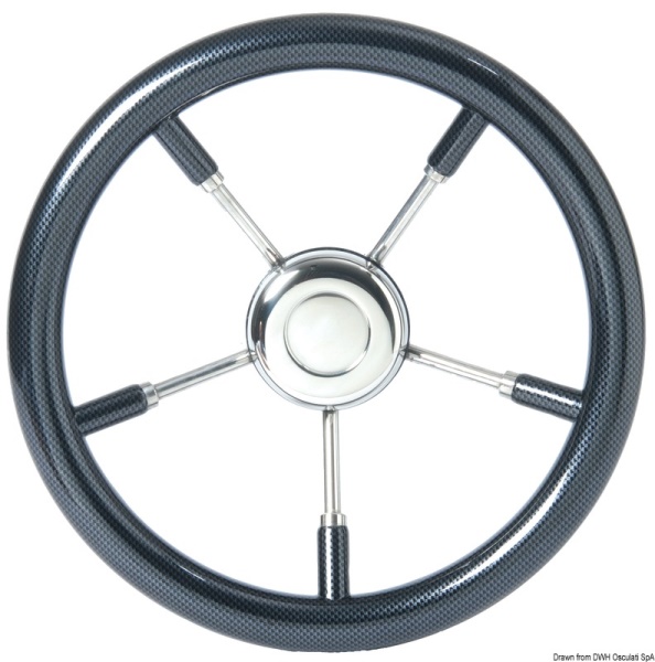 Volante mm 350 cubicato carbonio - 45.130.35