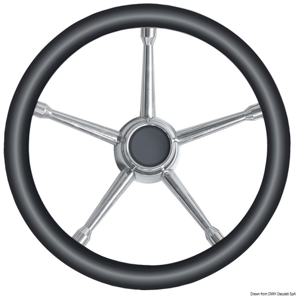 Volante A inox/nero 350 mm - 45.135.01
