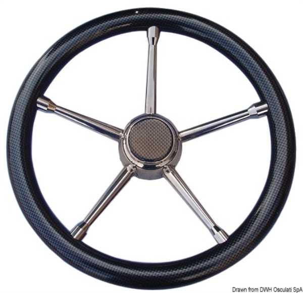 Volante A inox/carbonio 350 mm - 45.135.04