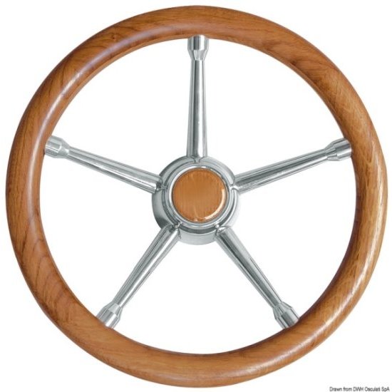 Volante A inox/teak 350 mm - 45.135.05