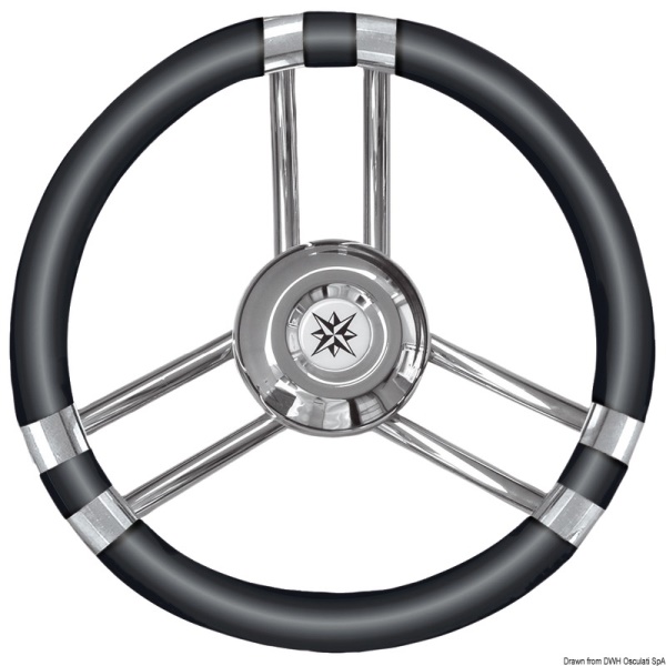 Volante C inox/nero 350 mm - 45.137.01