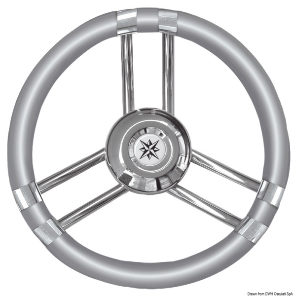 Volante C inox/grigio 350 mm - 45.137.02