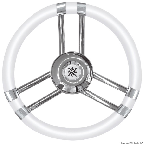 Volante C inox/bianco 350 mm - 45.137.03