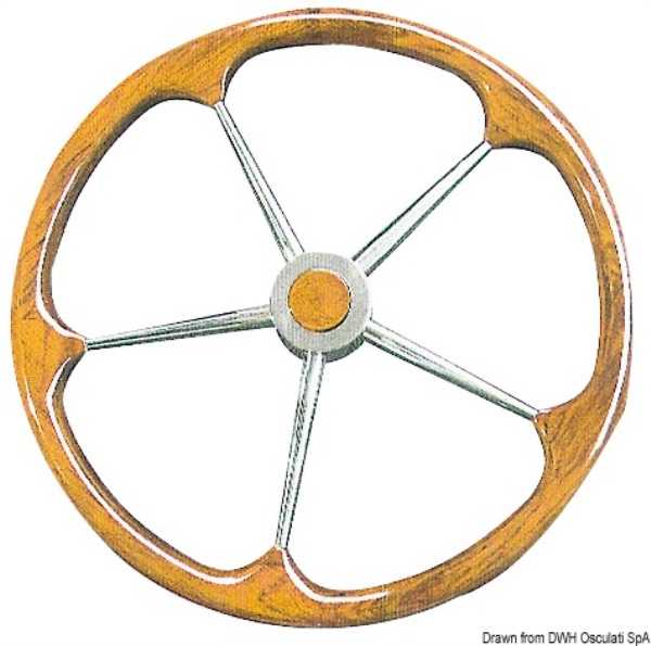 Timone inox teak 500 mm - 45.167.03
