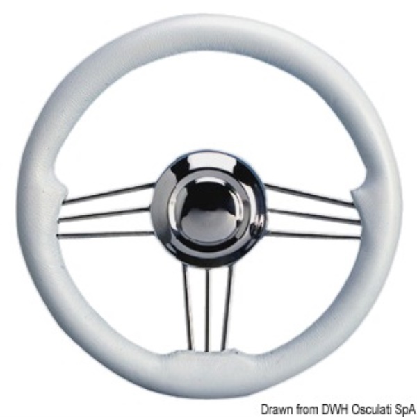 Volante inox+poliuretano bianco 350 mm - 45.173.35