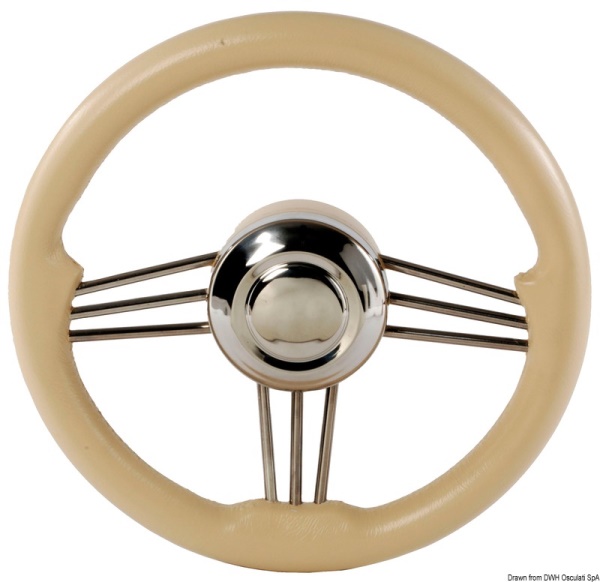Volante inox+poliuretano crema 350 mm - 45.173.36