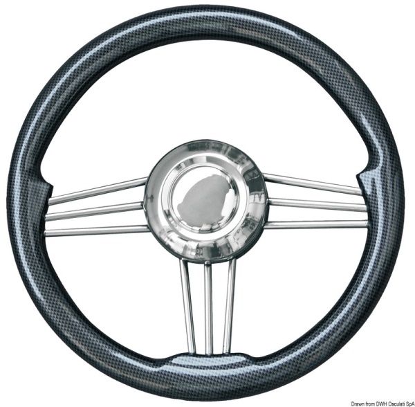 Volante inox+carbonio 350 mm - 45.175.35