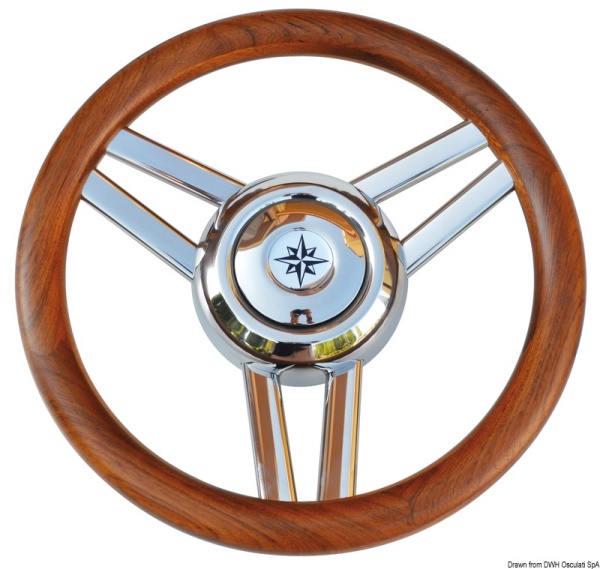 Volante Magnifico 3 razze Ø mm 350 teak - 45.177.04