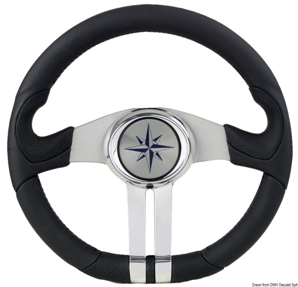 Volante nero razze argento/cromo - 45.158.30