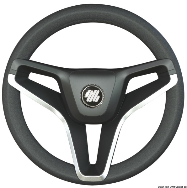 Volante Portofino nero 350mm razze profilo oro - 45.388.01