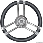 Osculati - Volante C inox/nero 350 mm