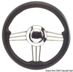 Osculati - Volante inox+poliuretano nero 350 mm