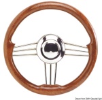 Osculati - Volante inox+mogano 350 mm