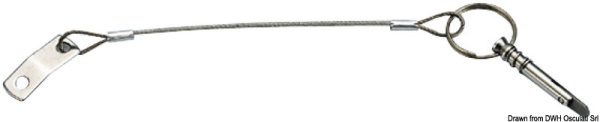 Piastra + cavo inox, con linguetta - 46.116.29