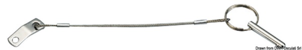 Piastra + cavo inox, con sferetta - 46.116.30