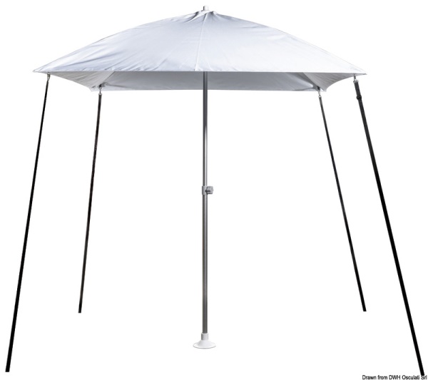 Ombrellone "PARASOL" pieghevole per barca bianco - 46.891.01