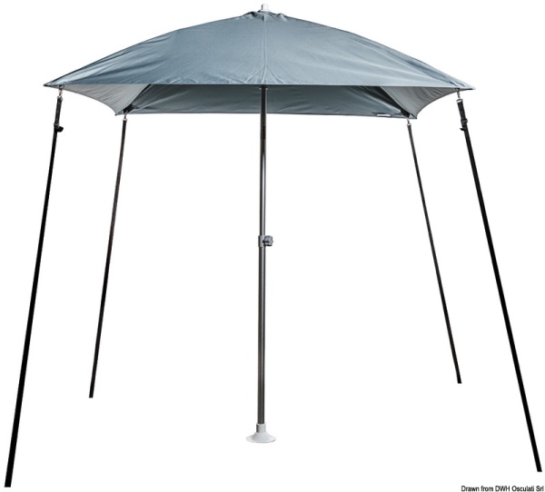 Ombrellone "PARASOL" pieghevole per barca grigio - 46.891.03