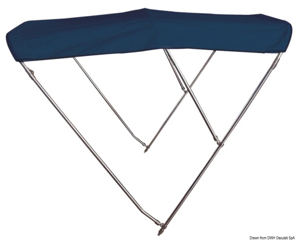Tendalino 3 archi Inox alto cm 170/180 blu - 46.920.12