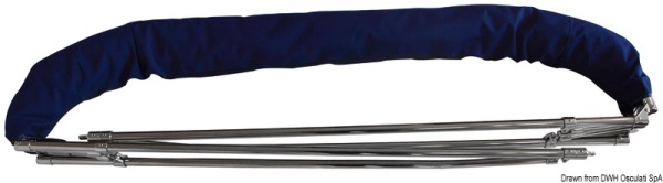 Tendalino 3 archi Inox alto cm 200/210 bianco - 46.920.04