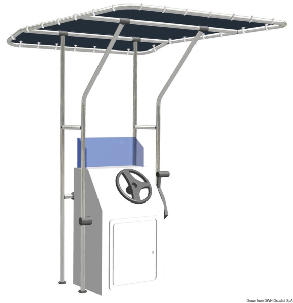 T-Top in lega leggera 1700x1200x2050 mm - 48.194.01