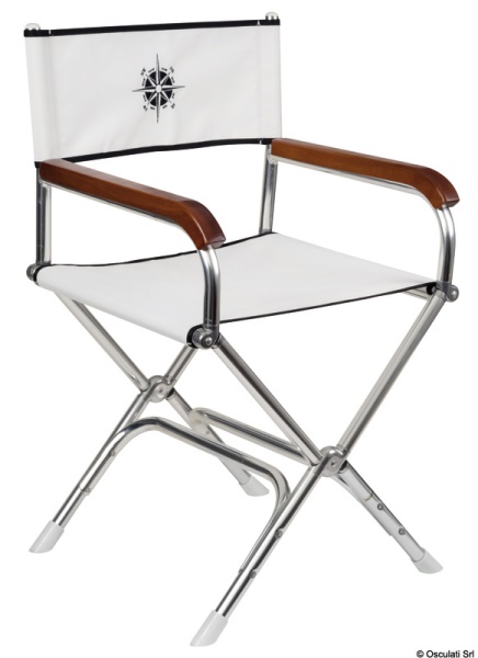 Sedia pieghevole Director poliestere bianco - 48.353.17