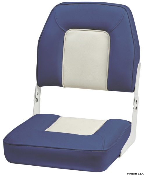 Sedile con schienale ribaltab. De Luxe bianco/blu - 48.403.03