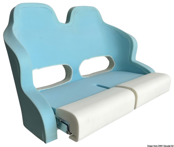 Doppio sedile anatomico flip up H99 da rivestire - 48.410.40