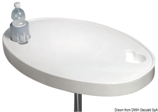 Tavolo ABS bianco 77 x 51 cm - 48.417.90