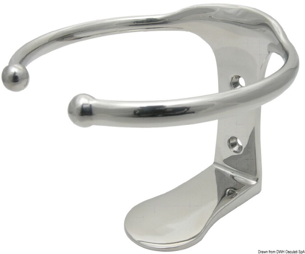Porta bicchieri inox singolo fissaggio a vite - 48.429.10