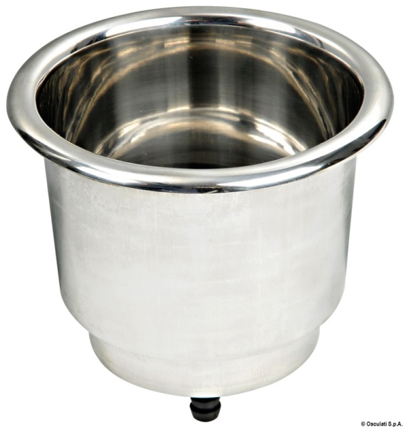 Portabicchieri inox con drenaggio - 48.430.01