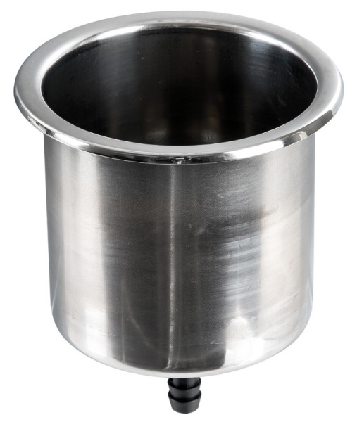 Porta Bicchieri Large inox con drenaggio - 48.430.20