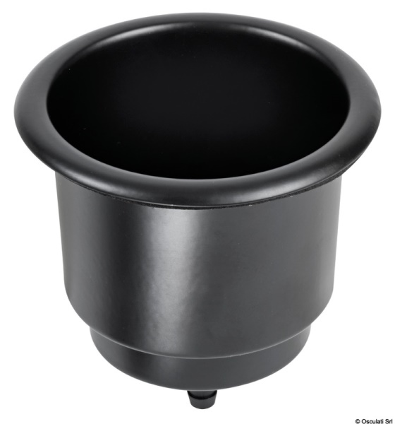 Portabicchieri inox nero op. con drenaggio logo - 48.430.81