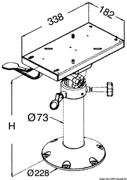 base e colonna + supporto sedile h. 340/470 - 48.710.99