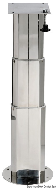 Gamba telescopica in acciaio inox per tavolo - 48.730.01