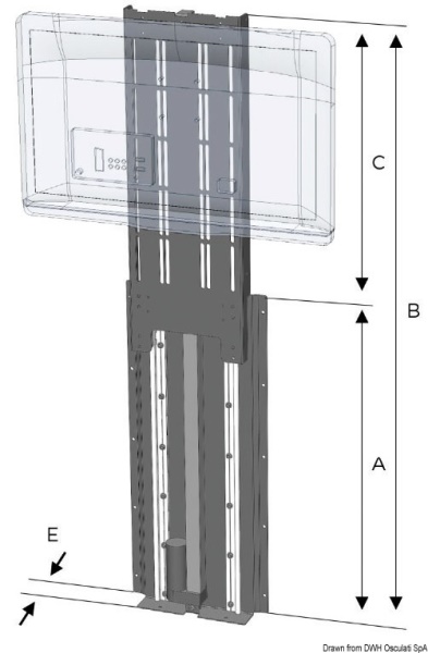 TV LIFT 700mm 12V - 48.761.12