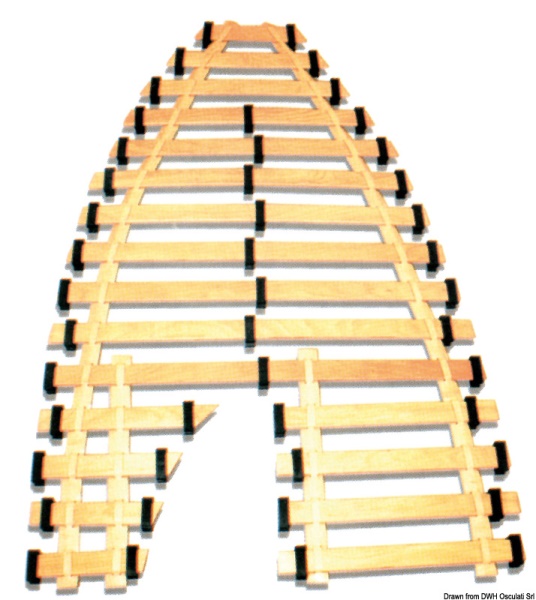 Rete mobile a doghe mod.doppio 200 x 180 x 10 - 48.793.02