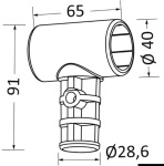 Osculati - Giunto a T per T top tubo 32 mm