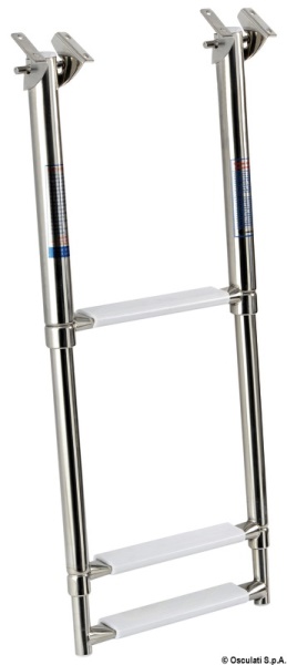 Scaletta inox telescopica a scomparsa 3 gradini - 49.542.03