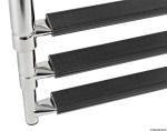 Scaletta inox telescopica stretta 3 gradini neri - 49.541.33