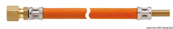 Tubo raccordo liscio RVS 8 x 600 mm - 50.013.30