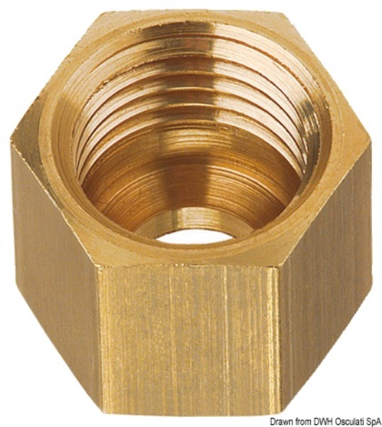 Dado in ottone tubo rame da 8 mm (blister 3 pz) - 50.013.98