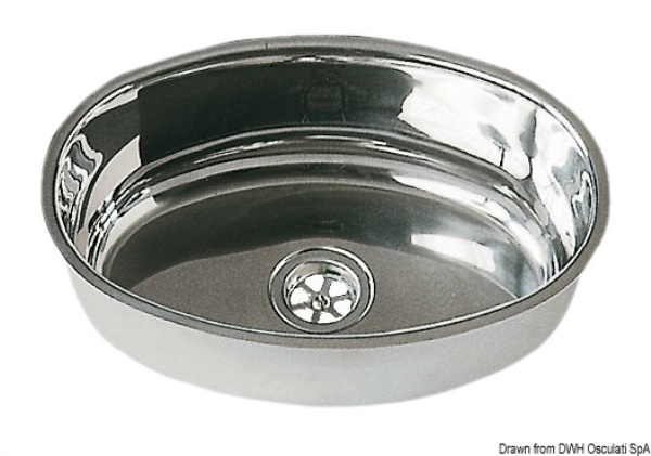 Lavello inox ovale 240 x 375 mm - 50.186.84