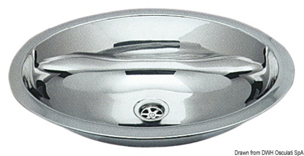 Lavello inox ovale 510 x 390 mm - 50.186.86